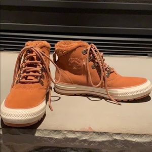 Converse sneakers with fur on inside. Never worn!